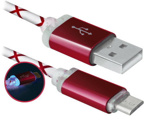 DEFENDER USB08-03LT красный - Цифровой кабель DEFENDER USB08-03LT красный - Цифровой кабель
