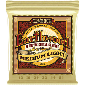 ERNIE BALL 2003 Earthwood 80/20 Bronze Medium Light 12-54 - Струны для акустической гитары ERNIE BALL 2003 Earthwood 80/20 Bronze Medium Light 12-54 - Струны для акустической гитары