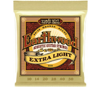 ERNIE BALL 2006 Earthwood 80/20 Bronze Extra Light 10-50 - Струны для акустической гитары Эрни Болл
