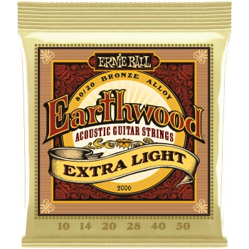 ERNIE BALL 2006 Earthwood 80/20 Bronze Extra Light 10-50 - Струны для акустической гитары Эрни Болл
