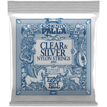 ERNIE BALL 2403 Ernesto Palla Clear&Silver Nylon Medium 28-42 - Струны для классической гитары ERNIE BALL 2403 Ernesto Palla Clear&Silver Nylon Medium 28-42 - Струны для классической гитары