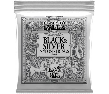 ERNIE BALL 2406 Ernesto Palla Black&Silver Nylon Medium 28-42 - Струны для классической гитары ERNIE BALL 2406 Ernesto Palla Black&Silver Nylon Medium 28-42 - Струны для классической гитары