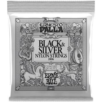 ERNIE BALL 2406 Ernesto Palla Black&Silver Nylon Medium 28-42 - Струны для классической гитары ERNIE BALL 2406 Ernesto Palla Black&Silver Nylon Medium 28-42 - Струны для классической гитары
