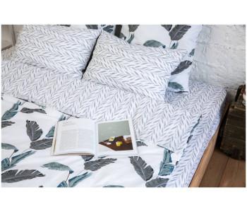 PANACOTTI 160x200 Sweet Line Leaves - Простыня на резинке PANACOTTI 160x200 Sweet Line Leaves - Простыня на резинке