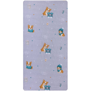 ВОМБАТИК Classic Collection Корги - Простыня на резинке 125х75х12 универсальная