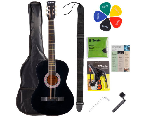 TERRIS TF-038 BK Starter Pack - Гитара акустическая в наборе