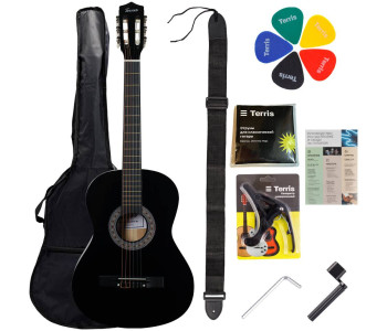 TERRIS TC-038 BK Starter Pack - Гитара классическая в наборе TERRIS TC-038 BK Starter Pack - Гитара классическая в наборе