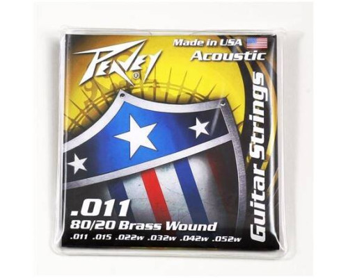 PEAVEY 80/20 Acoustic Brass Wound Strings 11s - Струны