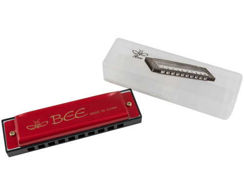 BEE DF10A-1 RED - Губная гармоника диатоническая BEE DF10A-1 RED - Губная гармоника диатоническая