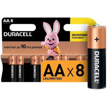 DURACELL LR6 BASIC NEW уп 8 шт - Батарейка тип AA DURACELL LR6 BASIC NEW уп 8 шт - Батарейка тип AA