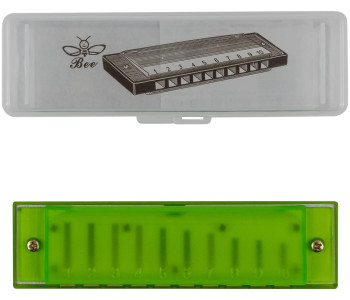 BEE DF10A-3 GREEN - Губная гармоника диатоническая