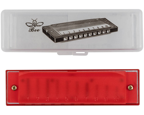 BEE DF10A-3 RED - Губная гармоника диатоническая BEE DF10A-3 RED - Губная гармоника диатоническая