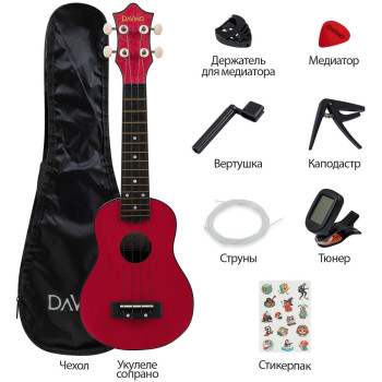 DAVINCI PINS-10BG PACK - Укулеле комплект DAVINCI PINS-10BG PACK - Укулеле комплект